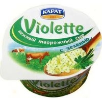 Сыр творожный ВИОЛЕТТА с зеленью 70% п/б 140г