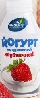 Йогурт ЗЕЛЕНЫЙ ЛУГ клубничный 2,5% п/б 340г
